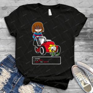 Undertale Frisk And Flowey - Gift Idea Shirt For Men Tee For Women Classic Retro Vintage Graphic T-Shirt
