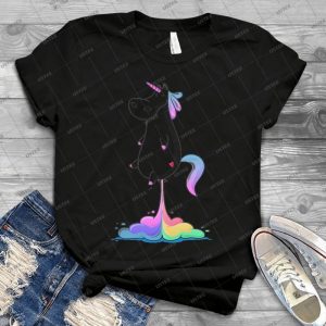 Unicorn Fart 32 - Vintage Men's Shirt Tshirt For Women Classic Handmade Shirt Retro Graphic Tee