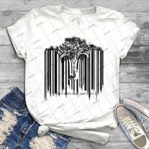 Unzip The Code Barcode Graffiti Print Illustration - Gift Idea Shirt For Men Tee For Women Classic Retro Vintage Graphic T-Shirt