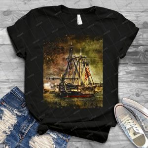 Uss Constitution  24 - Vintage Men's Shirt Tshirt For Women Classic Handmade Shirt Retro Graphic Tee