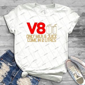 V8 - Only Milk  Juice Come In 2 Litres - 3 - 73 - Trending Shirt For Women Vintage Retro Tee For Men Kid's T-Shirt Handmade Shirt