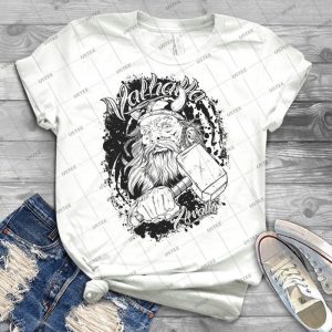Valhalla Awaits 95 - Vintage Men's Shirt Tshirt For Women Classic Handmade Shirt Retro Graphic Tee