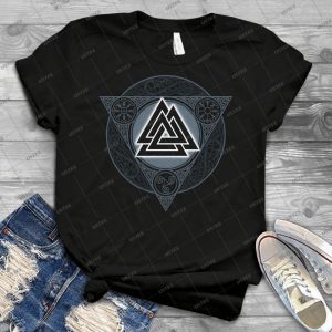 Valknut- Ice Flame- - Gift Idea Shirt For Men Tee For Women Classic Retro Vintage Graphic T-Shirt