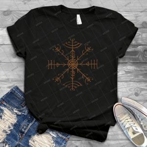 Veldismagn, Icelandic Bind Rune, Protection, Health & Good Luck 61 - Vintage Men's Shirt Tshirt For Women Classic Handmade Shirt Retro Graphic Tee