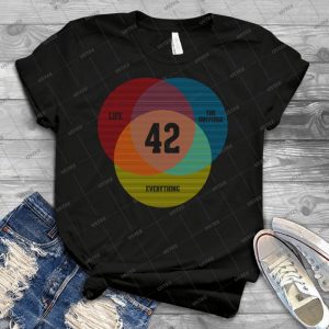 Venn Diagram- Life, The Universe & Everything 27 - Vintage Men's Shirt Tshirt For Women Classic Handmade Shirt Retro Graphic Tee