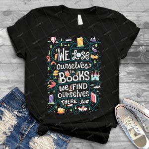 Verliere Dich In Bă¼chern 73 - Vintage Men's Shirt Tshirt For Women Classic Handmade Shirt Retro Graphic Tee