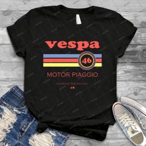 Vespa 46 13 - Vintage Men's Shirt Tshirt For Women Classic Handmade Shirt Retro Graphic Tee