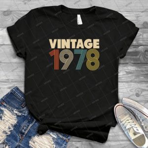 Vintage 1978-40th Birthday - Gift Idea Shirt For Men Tee For Women Classic Retro Vintage Graphic T-Shirt
