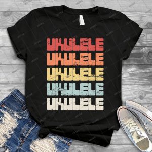 Vintage 70s Ukulele Design - Best Unisex Trending Handmade T-shirt Gift Idea For Men T-shirt For Woman