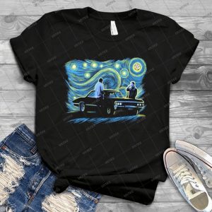 bernatrliche Sternenklare Nacht Sam Dean Winchesters Baby J2 5 - Vintage Mens Shirt Tshirt For Women Classic Handmade Shirt Retro Graphic Tee