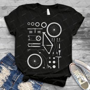 Vă©lo A Explosă© 34 - Vintage Men's Shirt Tshirt For Women Classic Handmade Shirt Retro Graphic Tee
