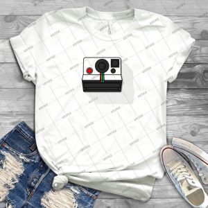 Vintage Camera Polaroid Onestep Illustration 77 - Trending Shirt For Women Vintage Retro Tee For Men Kid's T-Shirt Handmade Shirt