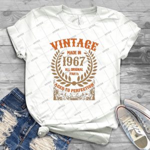 Vintage Hecho En 1967 Regalo De Cumpleaos Angustiado 40 - Trending Shirt For Women Vintage Retro Tee For Men Kid's T-Shirt Handmade Shirt