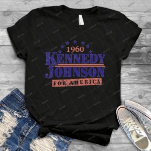 Vintage Kennedy Johnson 1960 Presidential Campaign 49 - Vintage Men's Shirt Tshirt For Women Classic Handmade Shirt Retro Graphic Tee