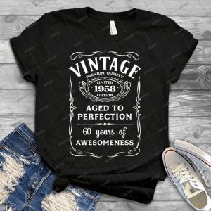 Vintage Limited 1958 Edition - 60th Birthday Gift [2018 Birthday Version] 62 - Vintage Men's Shirt Tshirt For Women Classic Handmade Shirt Retro Graphic Tee