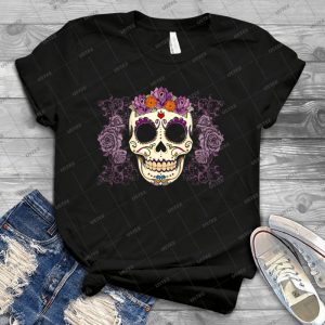 Vintage Skull And Roses - Best Unisex Trending Handmade T-shirt Gift Idea For Men T-shirt For Woman