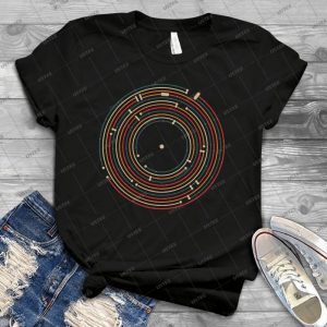 Vinyl Music Metro Record Map Labyrinth  1 - Vintage Men's Shirt Tshirt For Women Classic Handmade Shirt Retro Graphic Tee