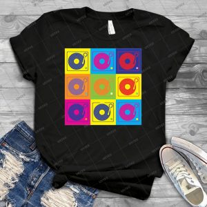 Vinyl Record Turntable Pop Art 2 - Gift Idea Shirt For Men Tee For Women Classic Retro Vintage Graphic T-Shirt