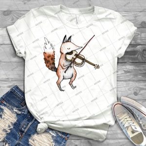Violin Fox - Trending Shirt For Women Vintage Retro Tee For Men Kid's T-Shirt Handmade Shirt