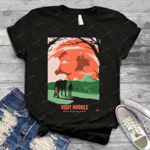 Visit Hyrule 42 - Vintage Men's Shirt Tshirt For Women Classic Handmade Shirt Retro Graphic Tee