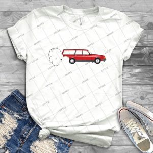 Volvo 240 Wagon Burnout - Gift Idea Shirt For Men Tee For Women Classic Retro Vintage Graphic T-Shirt