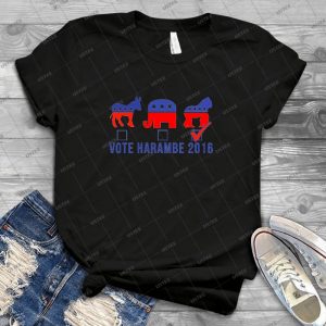 Vote Harambe 2016 - Vintage Men's Shirt Tshirt For Women Classic Handmade Shirt Retro Graphic Tee
