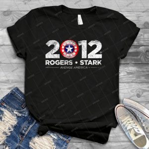 Vote Rogers & Stark 2012 - White Vintage - - Vintage Men's Shirt Tshirt For Women Classic Handmade Shirt Retro Graphic Tee