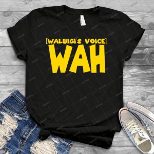 Wah - Waluigi S Voice - 63 - Vintage Men's Shirt Tshirt For Women Classic Handmade Shirt Retro Graphic Tee