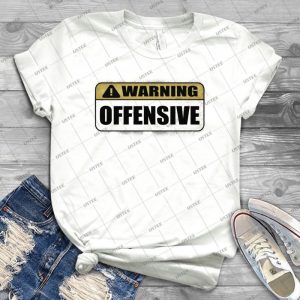 Warning- Offensive-As Seen In Lockout - Gift Idea Shirt For Men Tee For Women Classic Retro Vintage Graphic T-Shirt