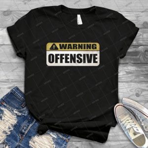 Warning- Offensive - As Seen In Lockout 84 - Vintage Men's Shirt Tshirt For Women Classic Handmade Shirt Retro Graphic Tee