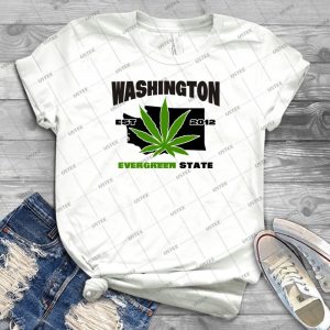 Washington Marijuana Cannabis Weed - Gift Idea Shirt For Men Tee For Women Classic Retro Vintage Graphic T-Shirt