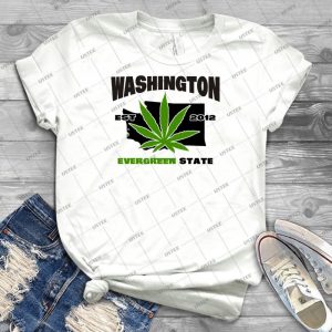 Washington Marijuana Cannabis Weed - Vintage Men's Shirt Tshirt For Women Classic Handmade Shirt Retro Graphic Tee