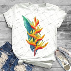 Watercolor Heliconia - Best Unisex Trending Handmade T-shirt Gift Idea For Men T-shirt For Woman