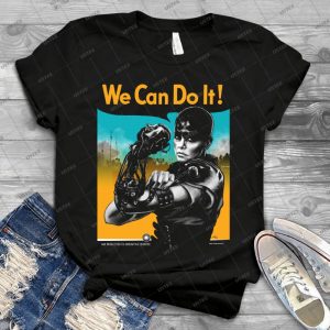 We Can Do It - Furiously - - Vintage Men's Shirt Tshirt For Women Classic Handmade Shirt Retro Graphic Tee