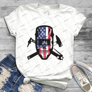 Welder Usa Flag Design - Best Unisex Trending Handmade T-shirt Gift Idea For Men T-shirt For Woman