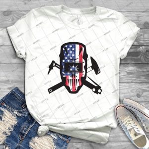 Welder Usa Flag Design 92 - Gift Idea Shirt For Men Tee For Women Classic Retro Vintage Graphic T-Shirt