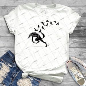 Werewolf Running From Ravens 93 - Vintage Men's Shirt Tshirt For Women Classic Handmade Shirt Retro Graphic Tee