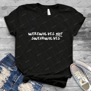 Werewolves Not Swearwolves - Now In White - - Gift Idea Shirt For Men Tee For Women Classic Retro Vintage Graphic T-Shirt
