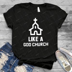 Wie Ein Gott-Kirchen-T-Shirt - Vintage Men's Shirt Tshirt For Women Classic Handmade Shirt Retro Graphic Tee