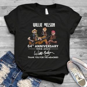 Willie Nelson Happy 64th Anniversary 1956-2020 Thank You For The Memories Handmade Shirt