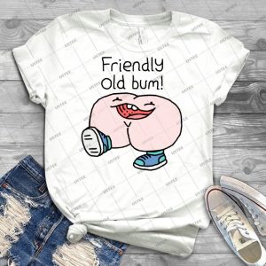 Willy Bum Bum- Friendly Old Bum - Vintage Men's Shirt Tshirt For Women Classic Handmade Shirt Retro Graphic Tee