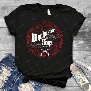 Winchester & Sons - Red Sigil - 81 - Vintage Men's Shirt Tshirt For Women Classic Handmade Shirt Retro Graphic Tee