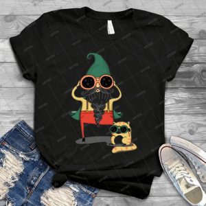 Wizard And Cat 51 - Vintage Men's Shirt Tshirt For Women Classic Handmade Shirt Retro Graphic Tee