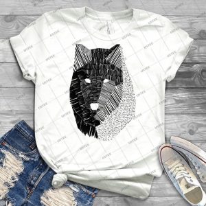 Wolf Mask 53 - Vintage Men's Shirt Tshirt For Women Classic Handmade Shirt Retro Graphic Tee