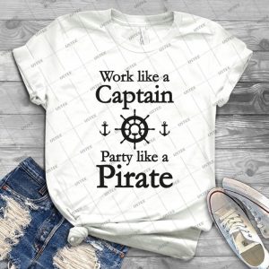 Work Like A Captain Party Like A Pirate 82 - Gift Idea Shirt For Men Tee For Women Classic Retro Vintage Graphic T-Shirt