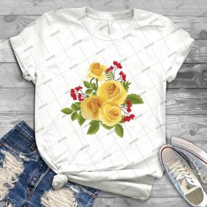 Yellow English Roses 74 - Trending Shirt For Women Vintage Retro Tee For Men Kid's T-Shirt Handmade Shirt