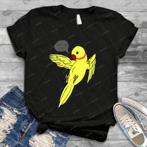 Yellow Indian Ringneck - Vintage Men's Shirt Tshirt For Women Classic Handmade Shirt Retro Graphic Tee