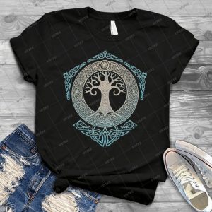 Yggdrasil-Tree Of Life- 19 - Vintage Men's Shirt Tshirt For Women Classic Handmade Shirt Retro Graphic Tee