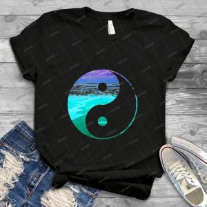 Yin Et Yang - Aqua Eau - - Vintage Men's Shirt Tshirt For Women Classic Handmade Shirt Retro Graphic Tee