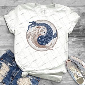 Yin Yang Fish Shuiwudao Mandala - Trending Shirt For Women Vintage Retro Tee For Men Kid's T-Shirt Handmade Shirt